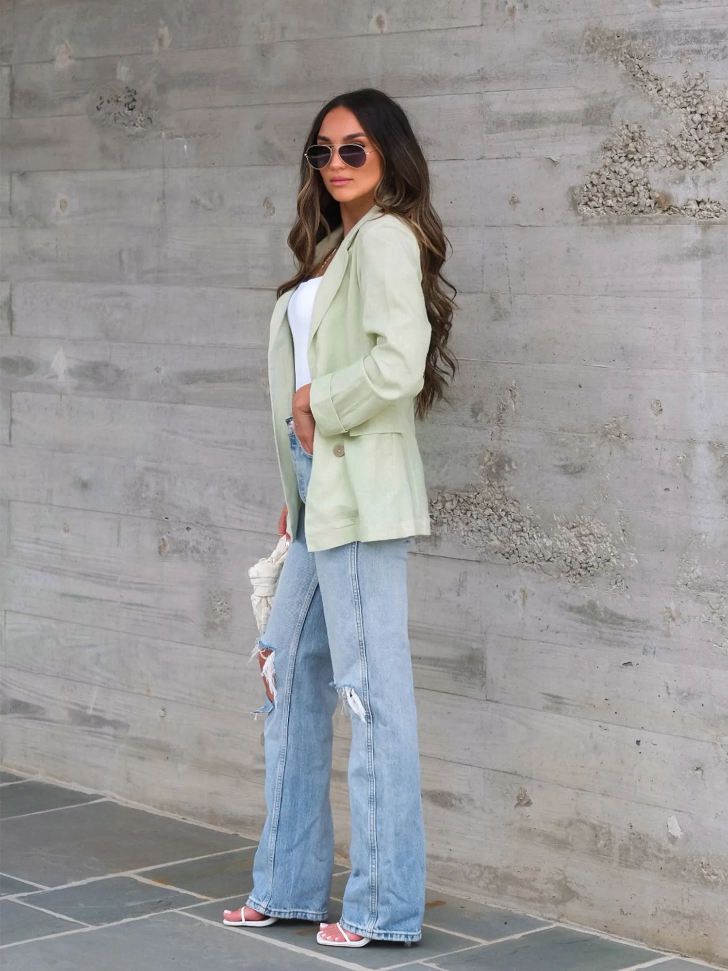 Aloe You Linen Blazer