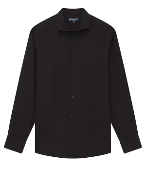 Antonio Linen Shirt in Black