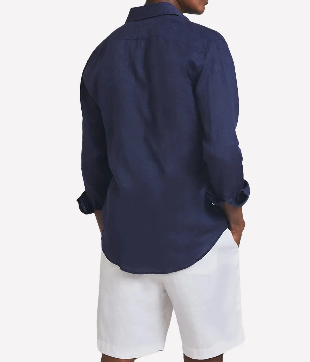 Antonio Linen Shirt in Midnight