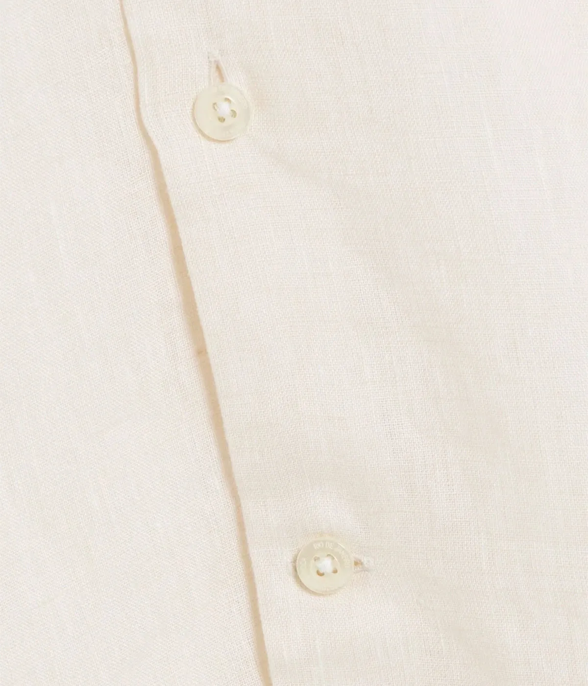 Antonio Linen Shirt Long Sleeve in Ecru