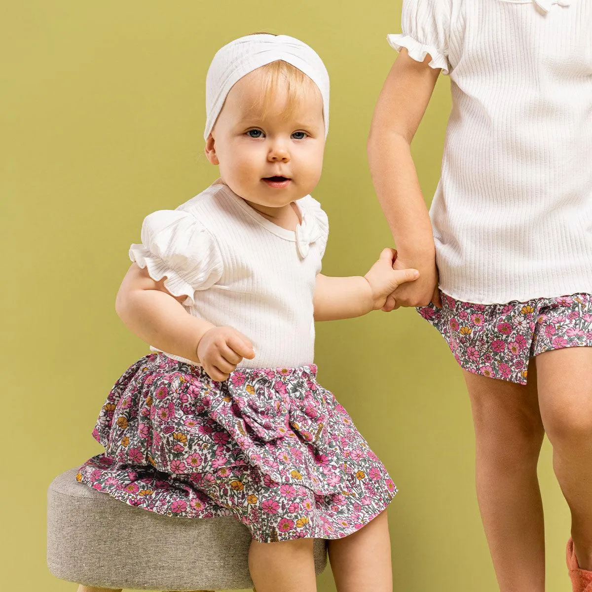 Bamar Nicol Cotton skirt girls with flowers LEA