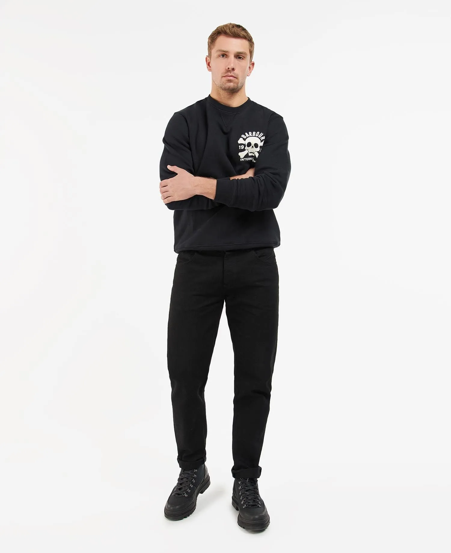 Barbour International THRUXTON CREW SWEAT BLACK
