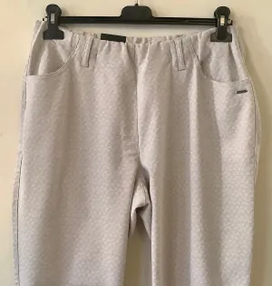 Beige Jacquard Trousers - Laurie