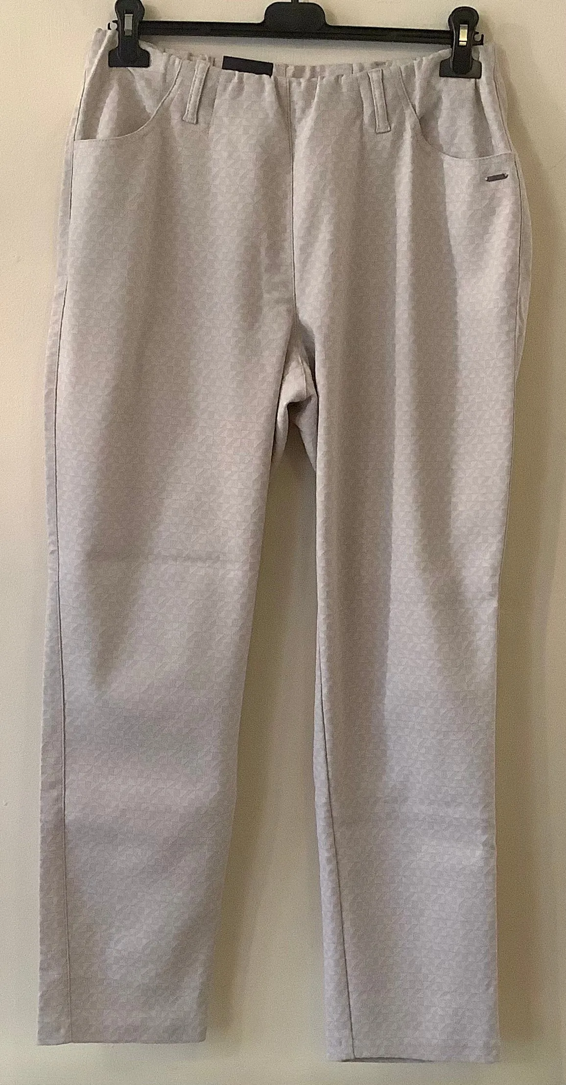 Beige Jacquard Trousers - Laurie