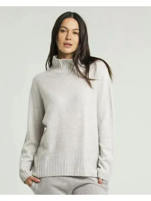 Cashmere Hi Low Mock Neck