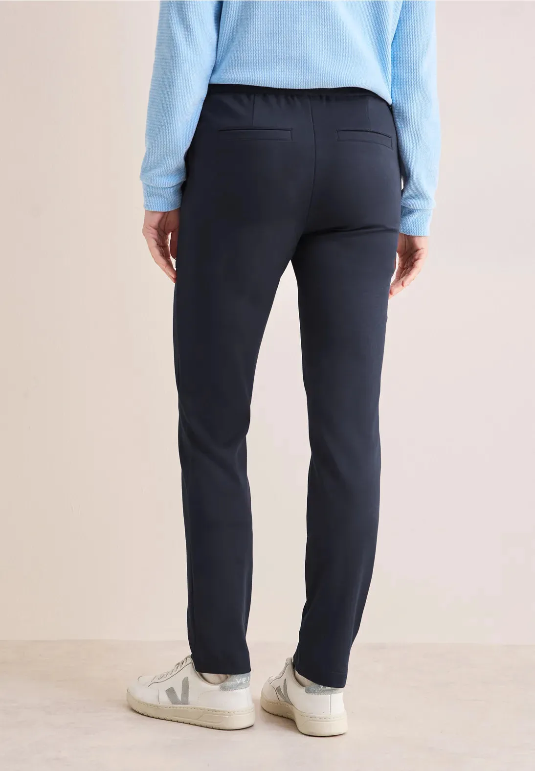 Cecil Casual Fit Tracey Trousers - Navy