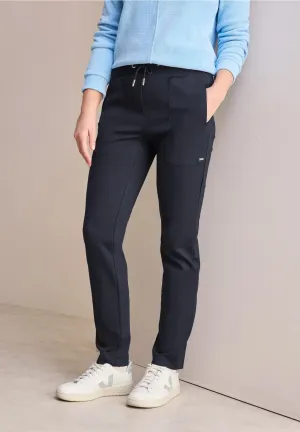 Cecil Casual Fit Tracey Trousers - Navy