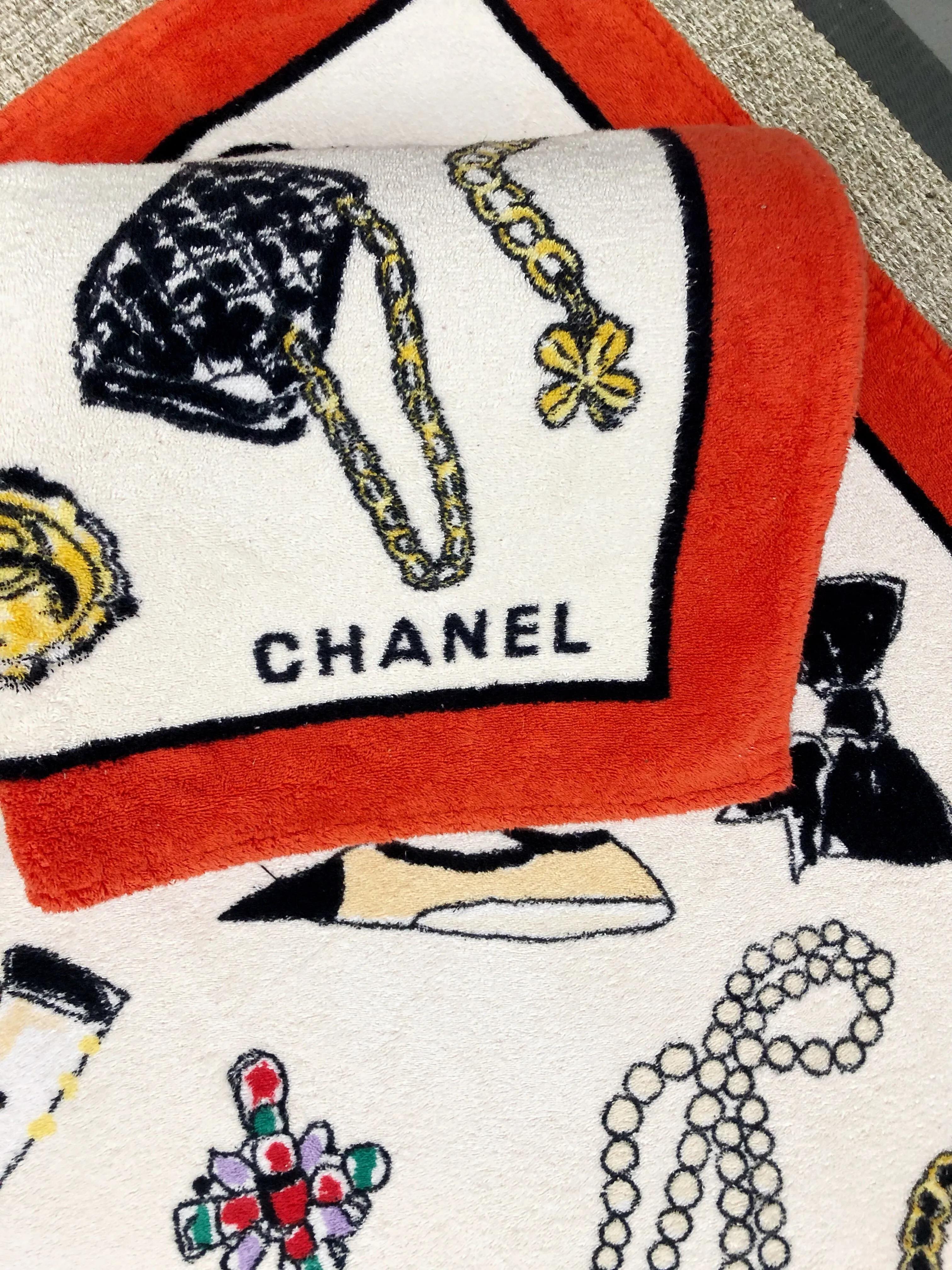 Chanel Vintage Icon Print Towels