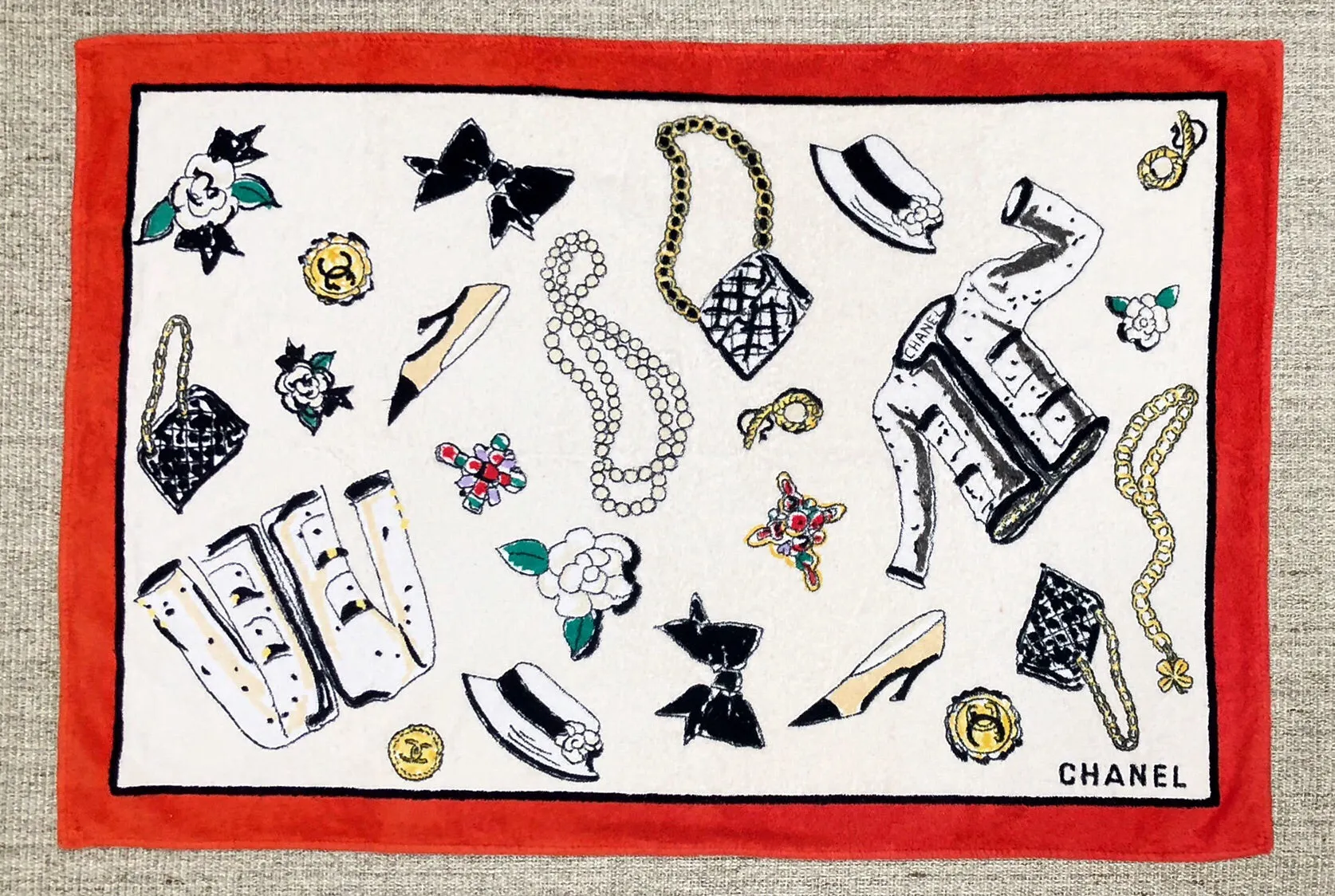 Chanel Vintage Icon Print Towels