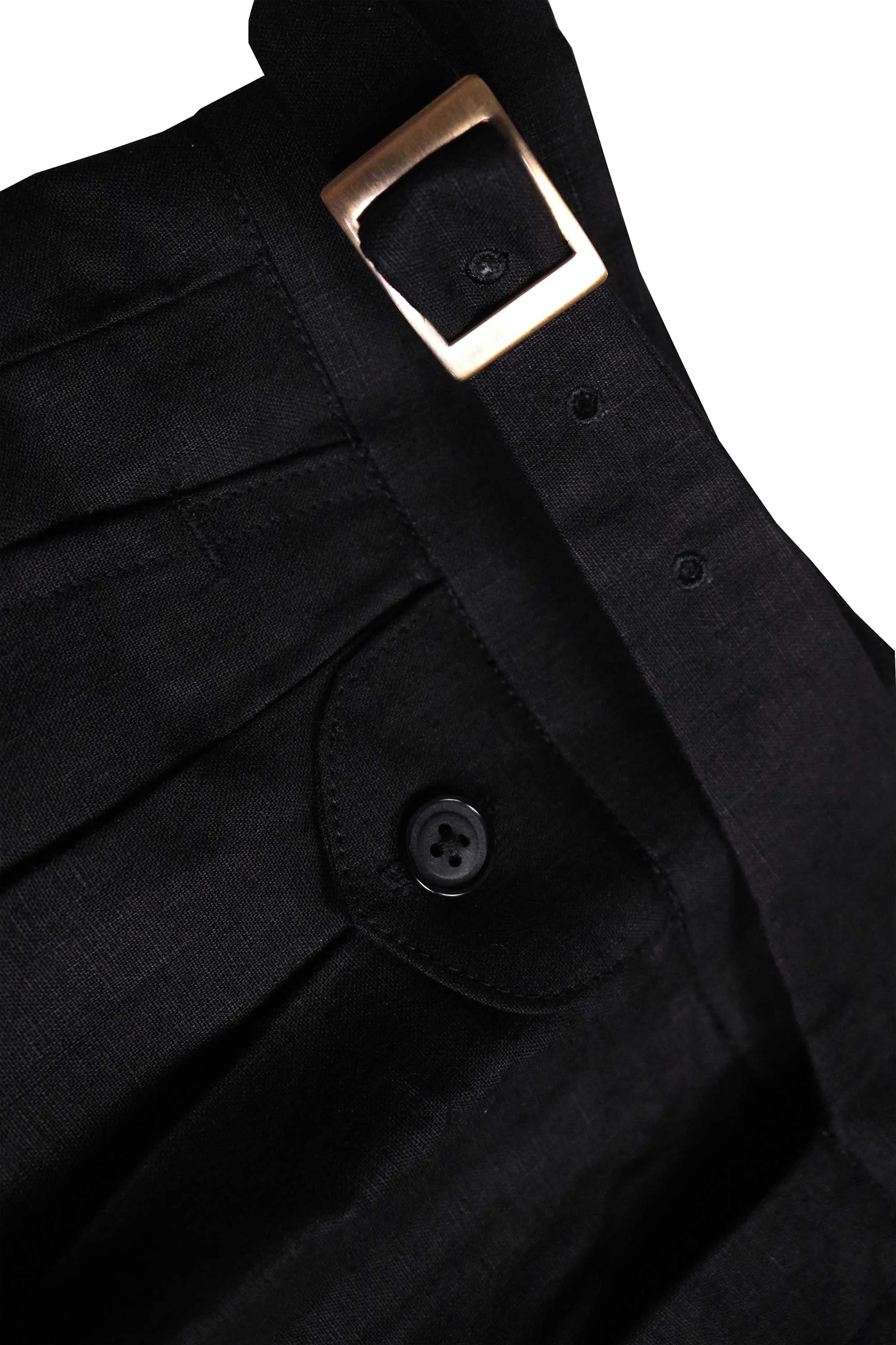 Charcoal Linen Gurkha Trousers