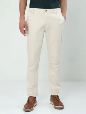 Classic Polo Men's   Moderate Fit Cotton Trousers | CR-TRS-SATIN-CREAM MF LY