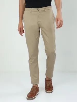 Classic Polo Men's   Moderate Fit Cotton Trousers | CR-TRS-SATIN-KHAKI MF LY