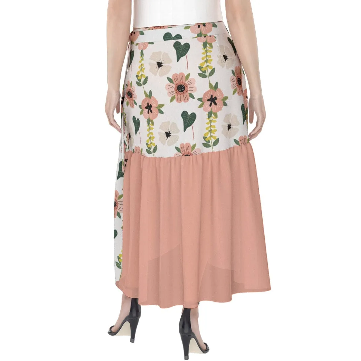 Coral Floral -  Women's Wrap Skirt