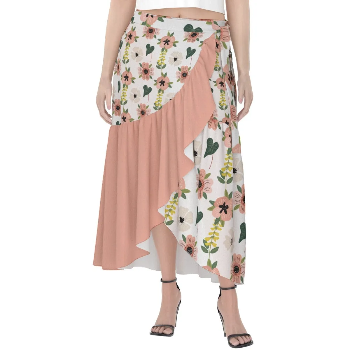 Coral Floral -  Women's Wrap Skirt