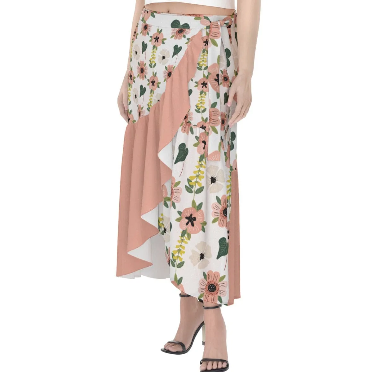 Coral Floral -  Women's Wrap Skirt