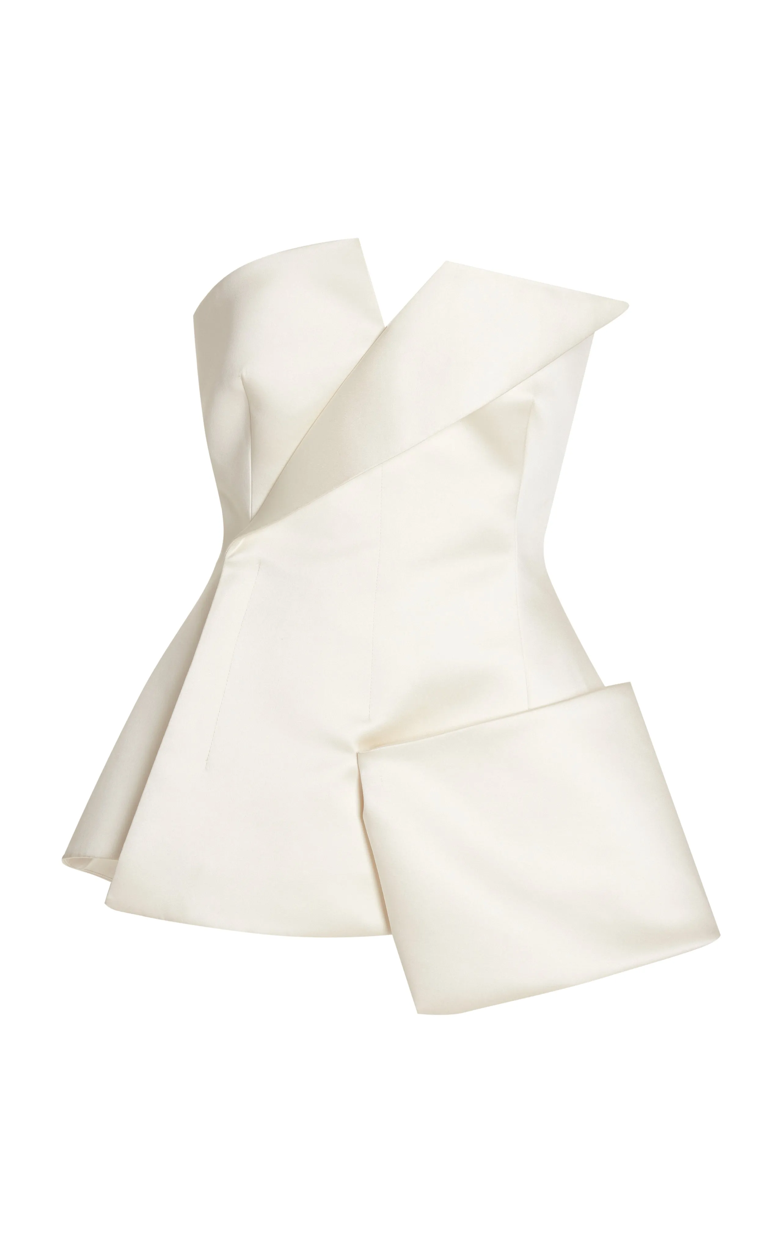 Corseted Tuxedo Top Ivory