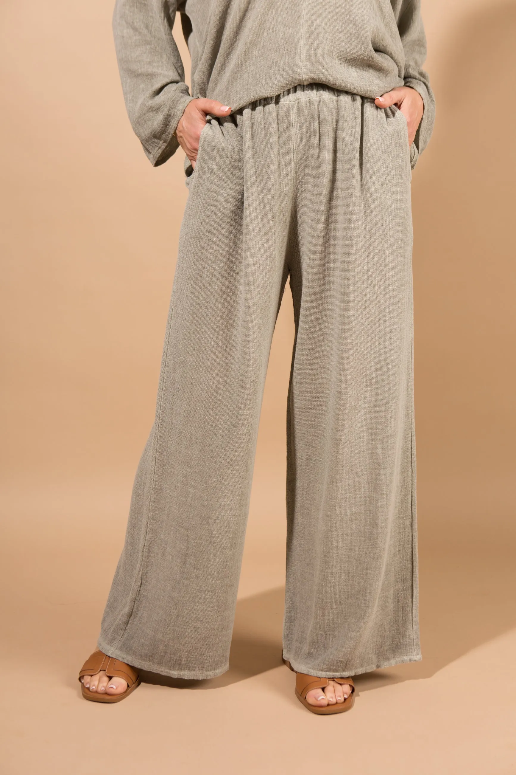 Cotton & Linen Blend Trousers