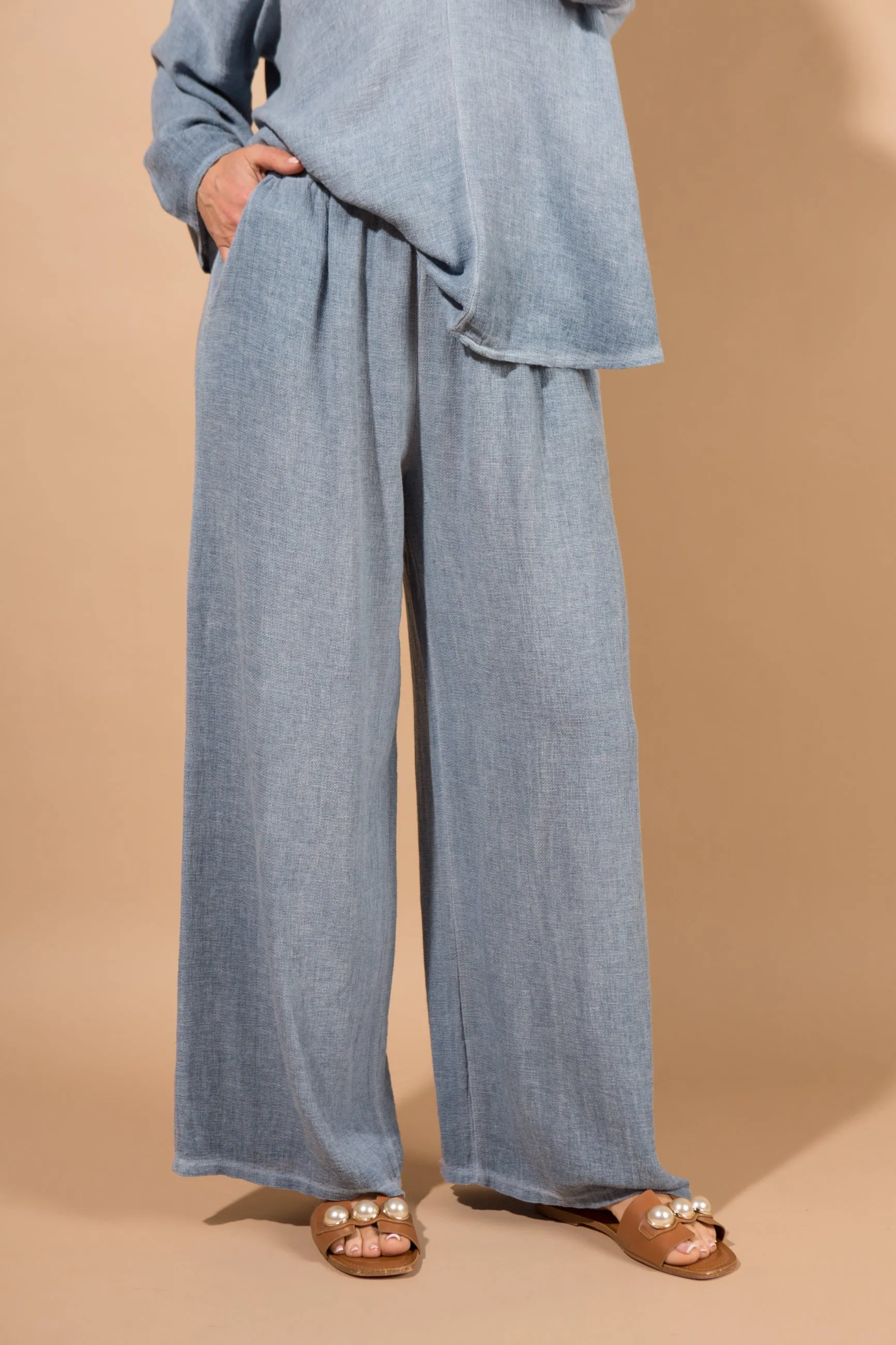 Cotton & Linen Blend Trousers