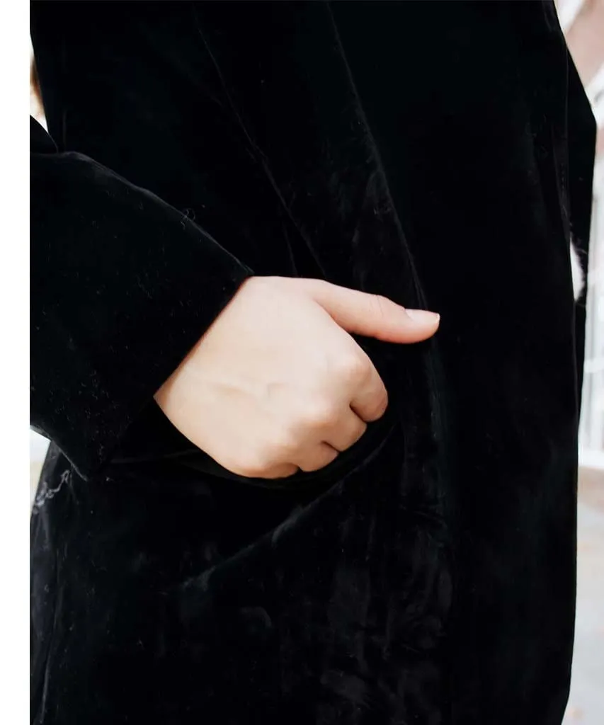Crush A lot Velvet Blazer Black