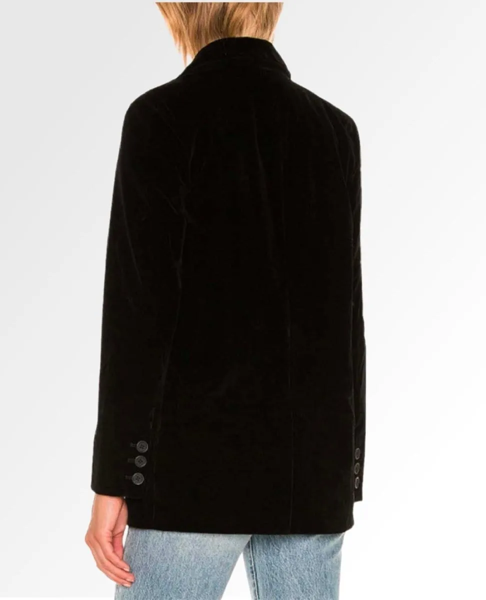 Crush A lot Velvet Blazer Black