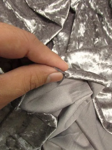 Crushed Stretch Velvet Costume Fabric / Teal / Sold By The Yard