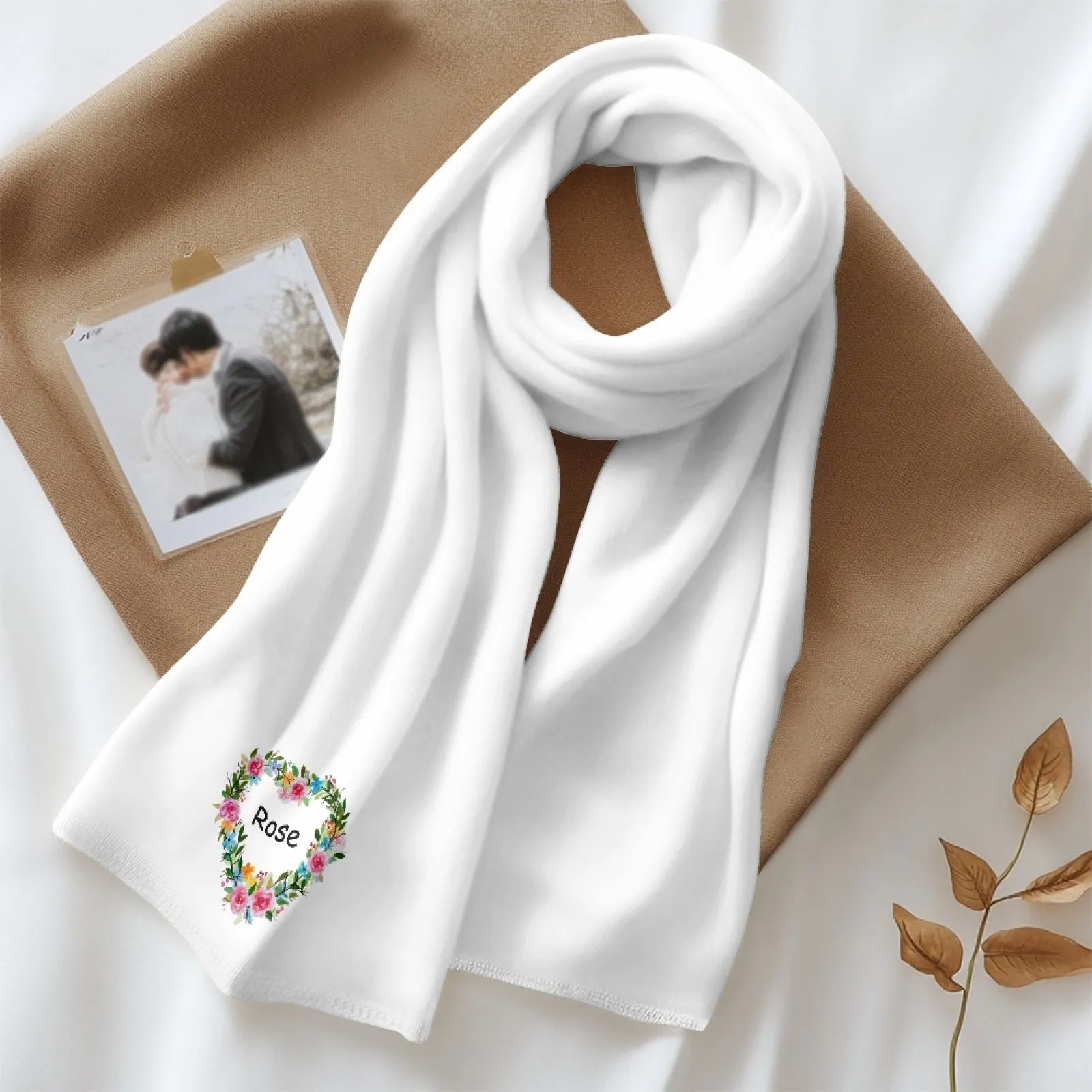 Custom Name Fluffy Scarf Soft&High Elasticity Winter Gift