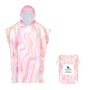 Dock & Bay Poncho Adults - Peach Melba - Customized Embroidery Personalized for You