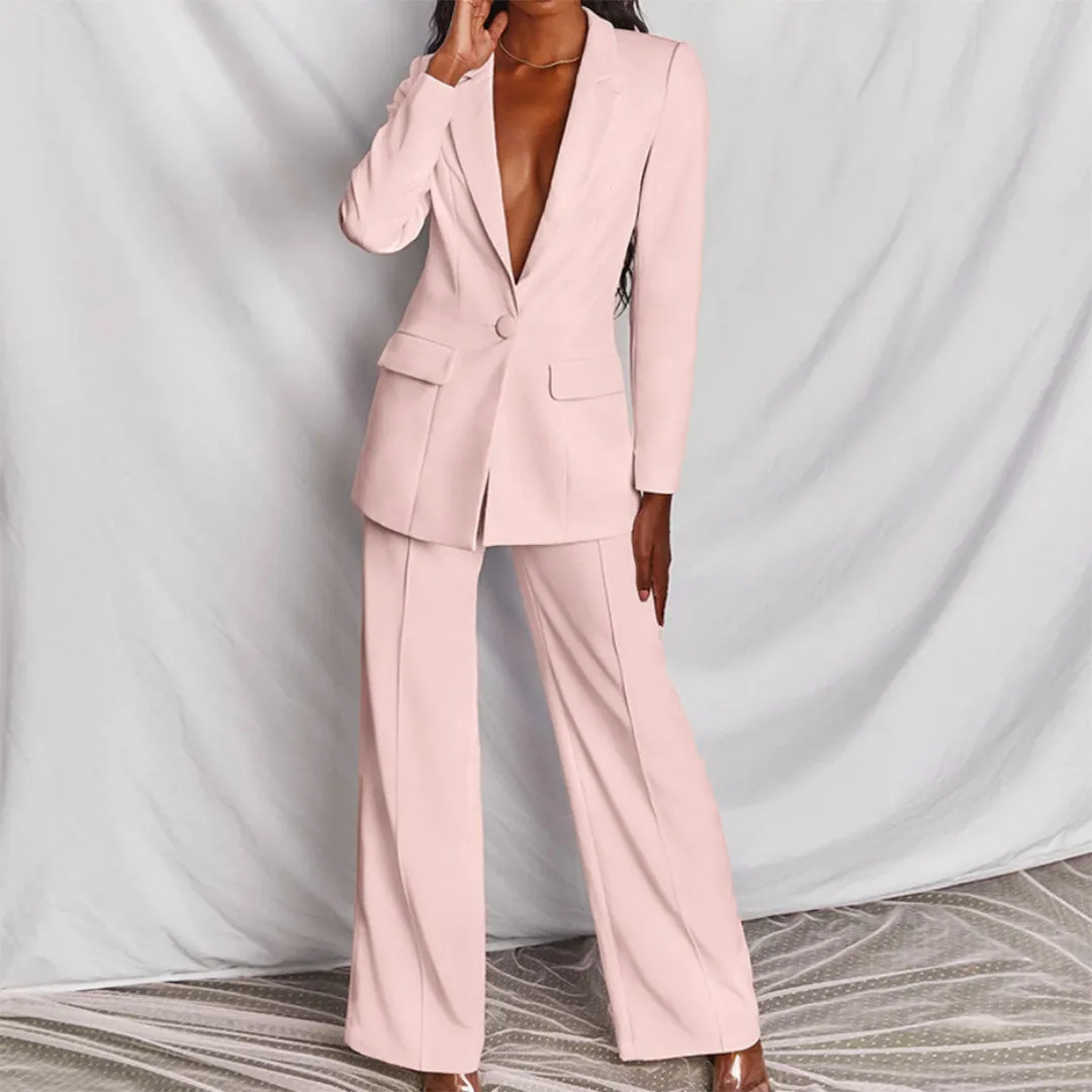 Elegant Women's Blazer and Pants Set