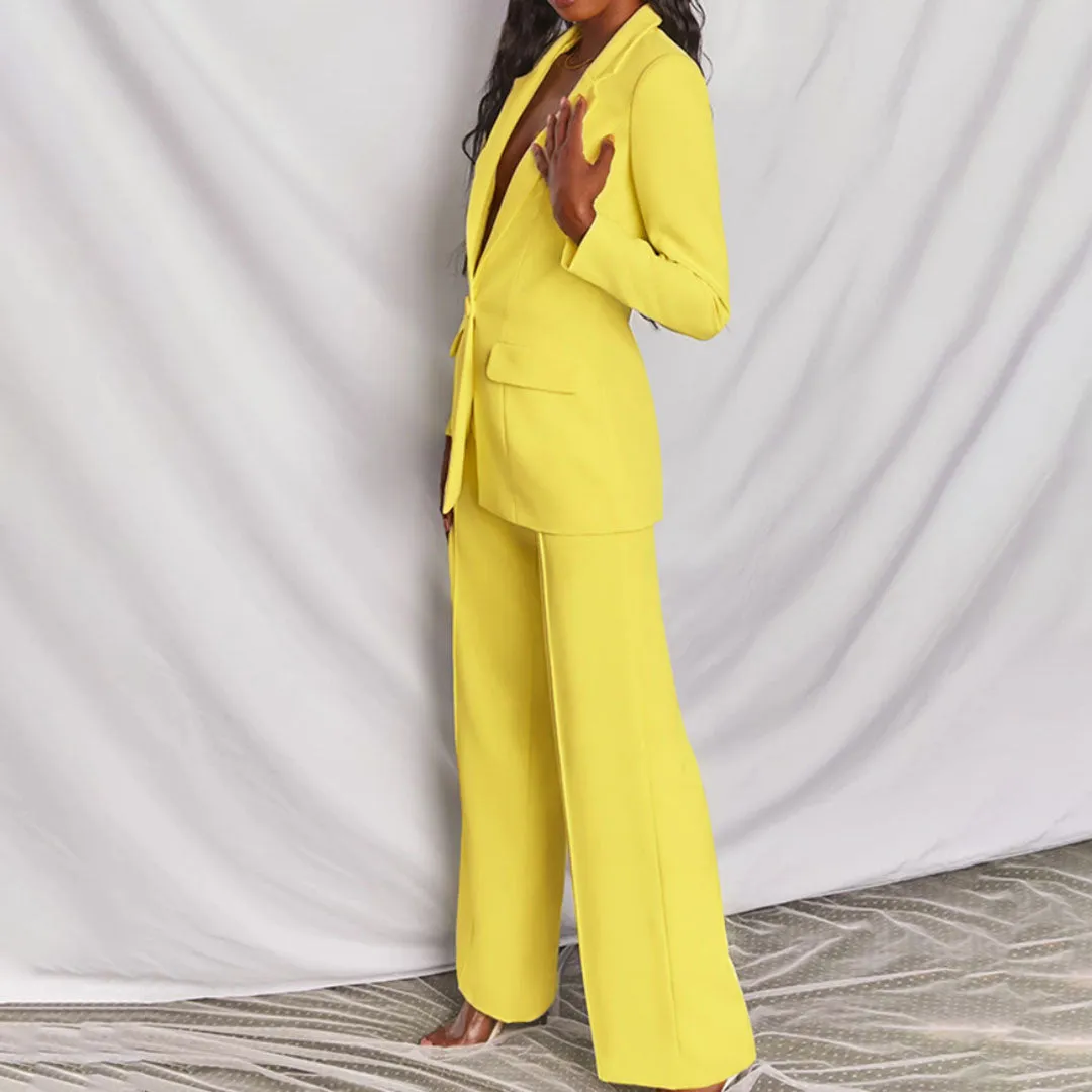 Elegant Women's Blazer and Pants Set