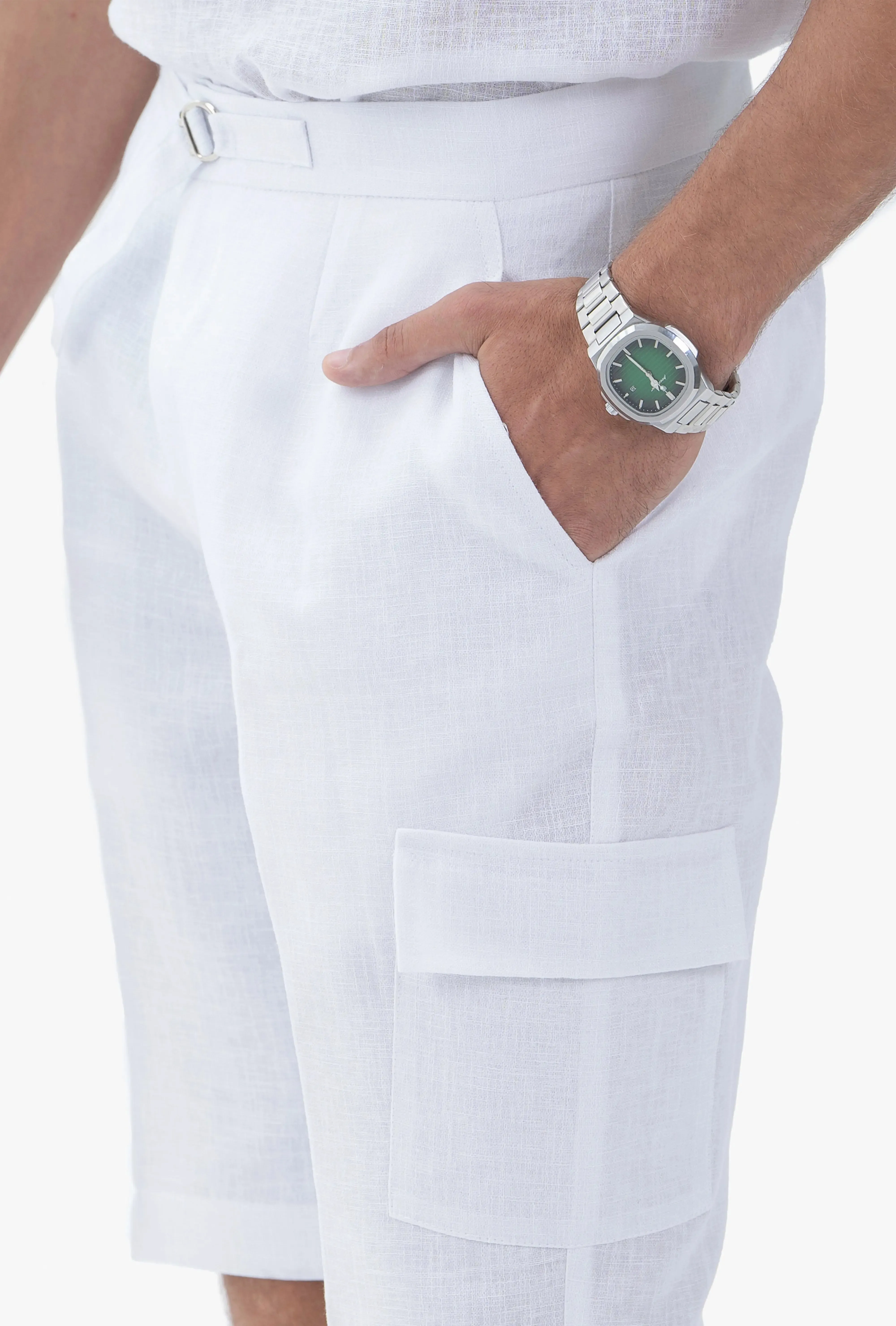 Elite Men's Linen Polo Shirt andTrouser Set