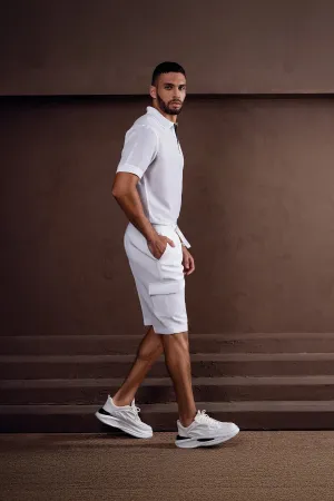 Elite Men's Linen Polo Shirt andTrouser Set