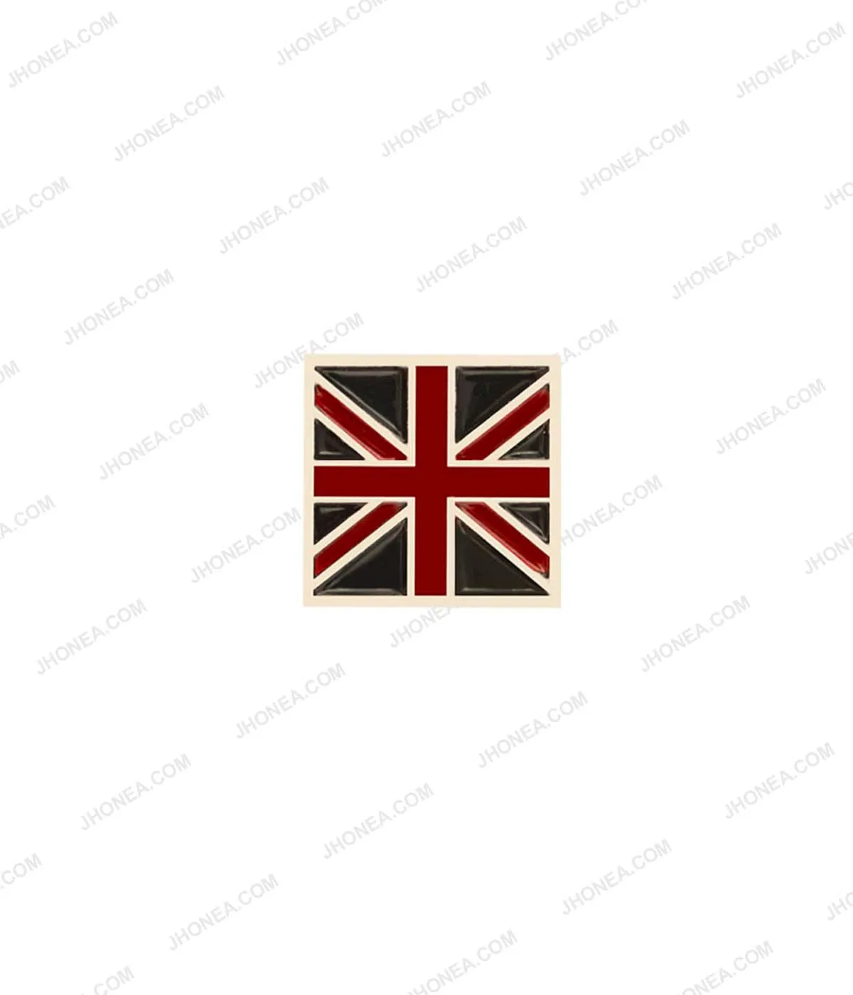 Enamel Tri-Color Square Shape Hotfix Studs for Shirts/Jackets