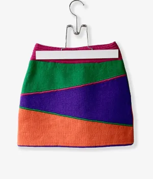 FUMIKA_UCHIDA/JACQUARD KNITTED MINI SKIRT(COLOR BLOCK)
