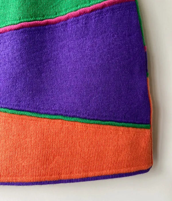 FUMIKA_UCHIDA/JACQUARD KNITTED MINI SKIRT(COLOR BLOCK)
