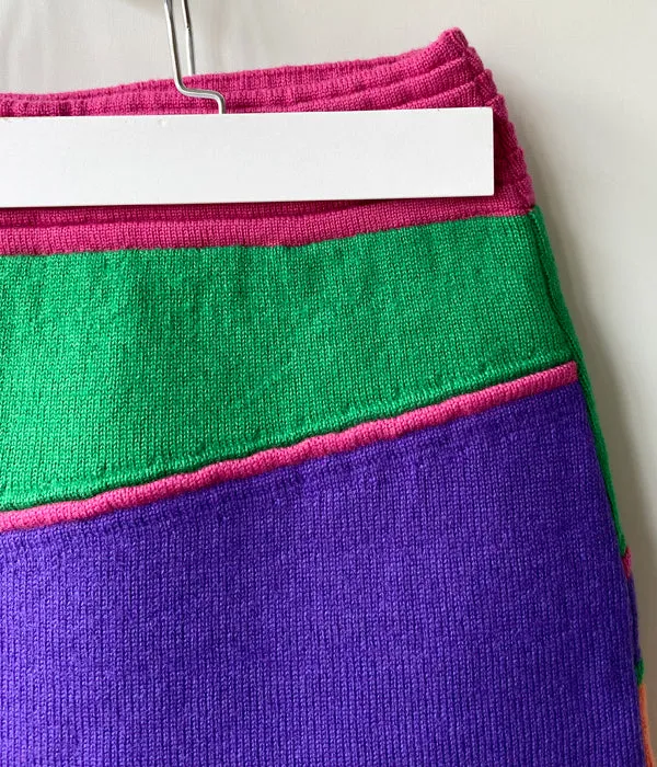 FUMIKA_UCHIDA/JACQUARD KNITTED MINI SKIRT(COLOR BLOCK)
