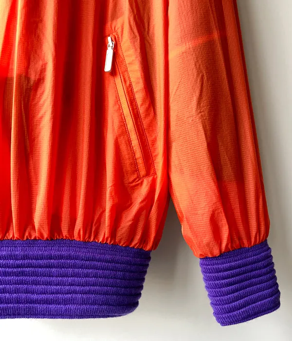 FUMIKA_UCHIDA/JACQUARD KNITTED OVERSIZED REVERSIBLE HALF ZIP JUMPER(COLOR BLOCK/ORANGE)