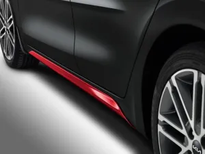 Genuine Kia Rio Side Skirts, Red