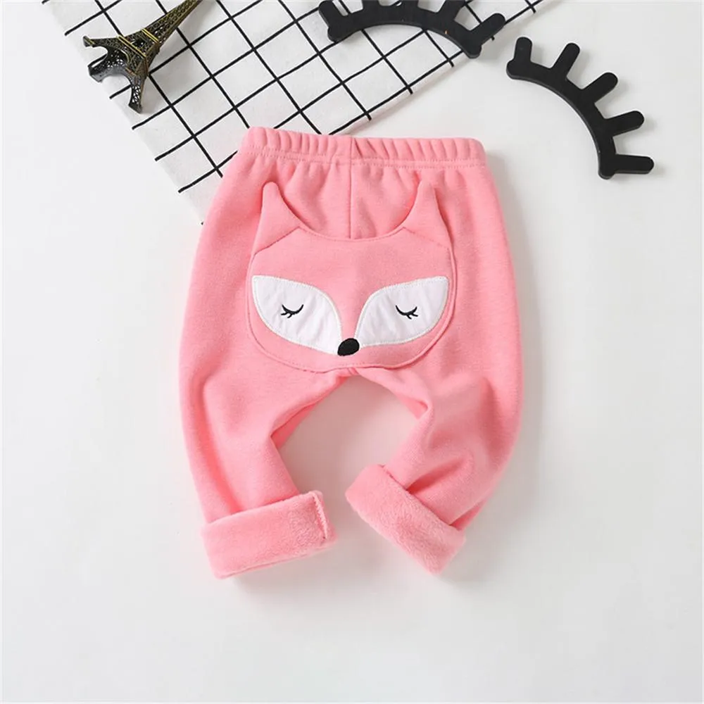 Girls Fox 3D Animal Warm Trousers