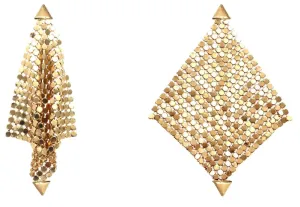 Gold Mesh Drop Earrings