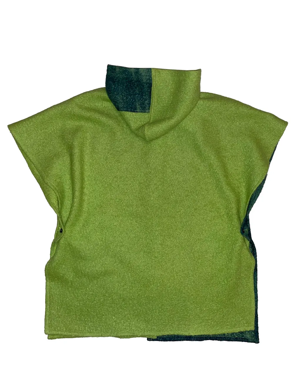 Hooded Boiled Wool Cape