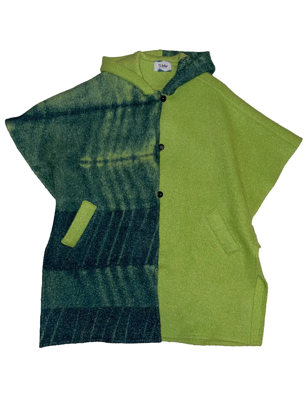 Hooded Boiled Wool Cape