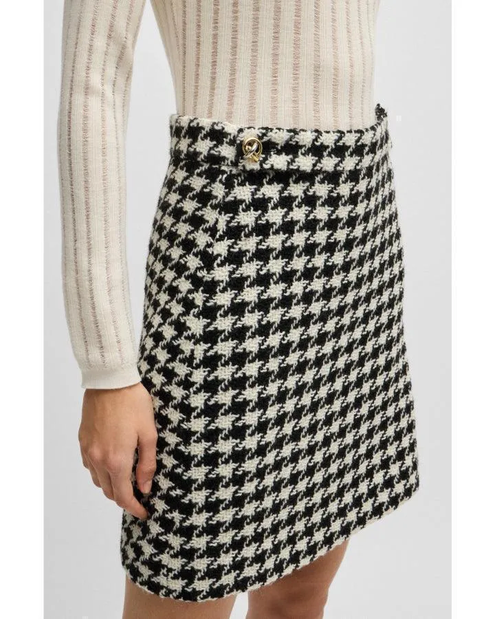 Hugo Boss Vupita Houndstooth Mini Skirt