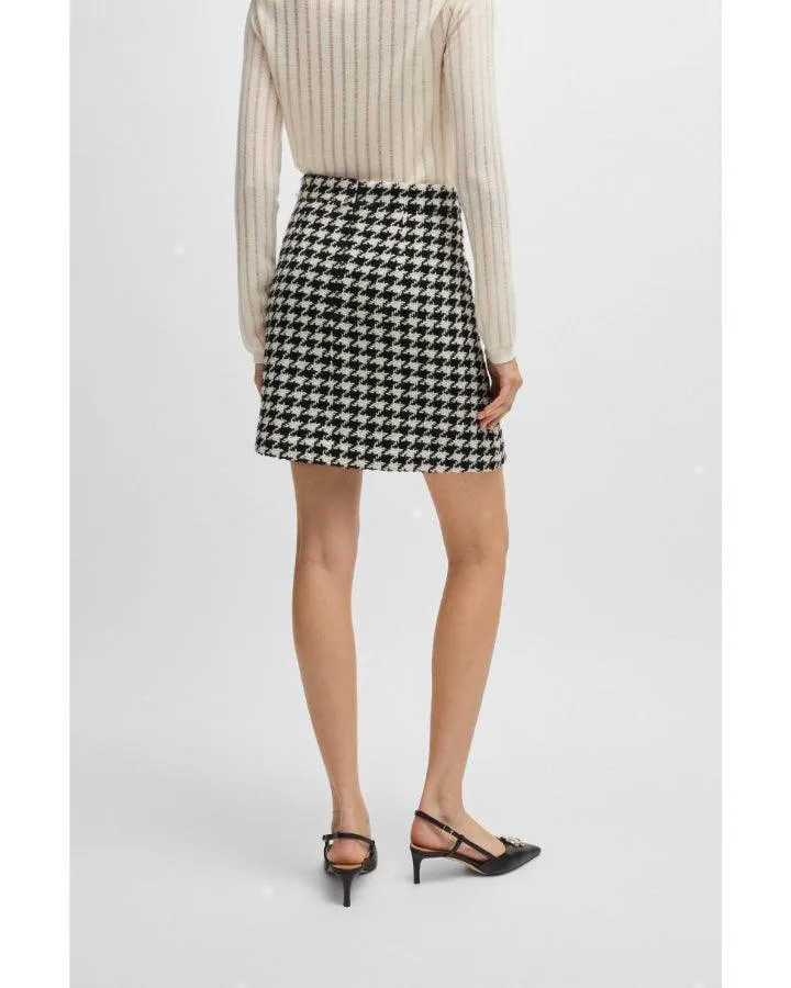 Hugo Boss Vupita Houndstooth Mini Skirt