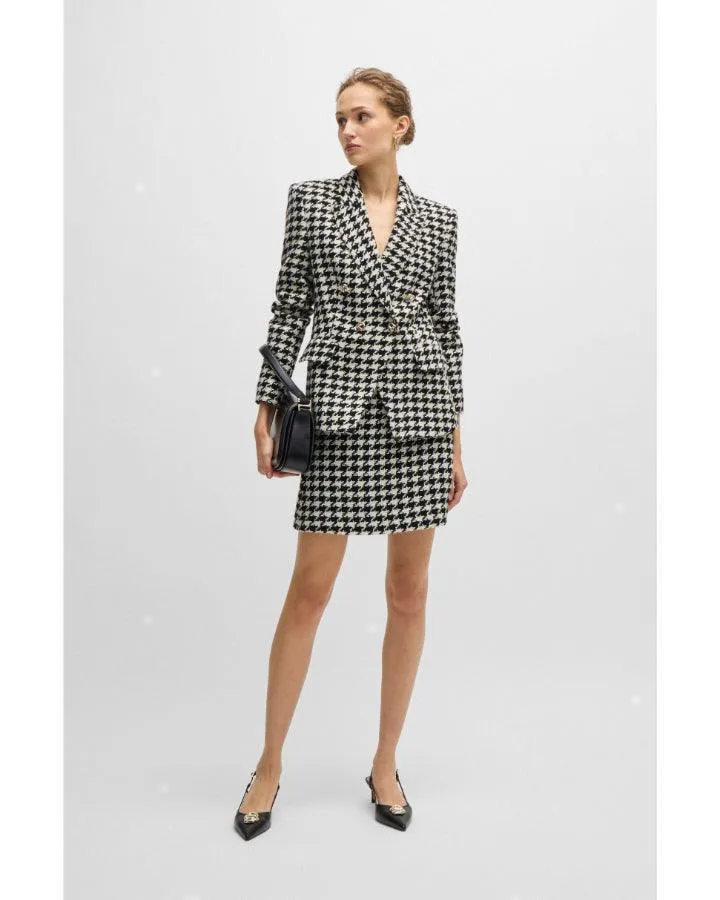Hugo Boss Vupita Houndstooth Mini Skirt