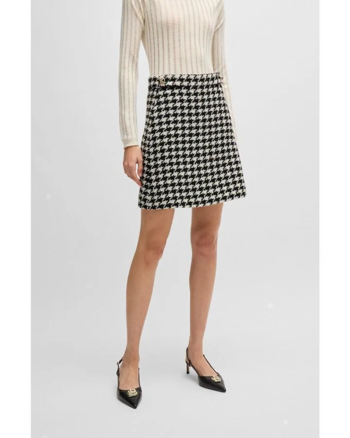Hugo Boss Vupita Houndstooth Mini Skirt