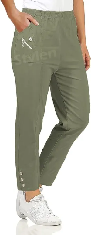 Khaki Women's Full Length Trouser