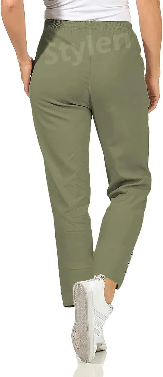 Khaki Women's Full Length Trouser