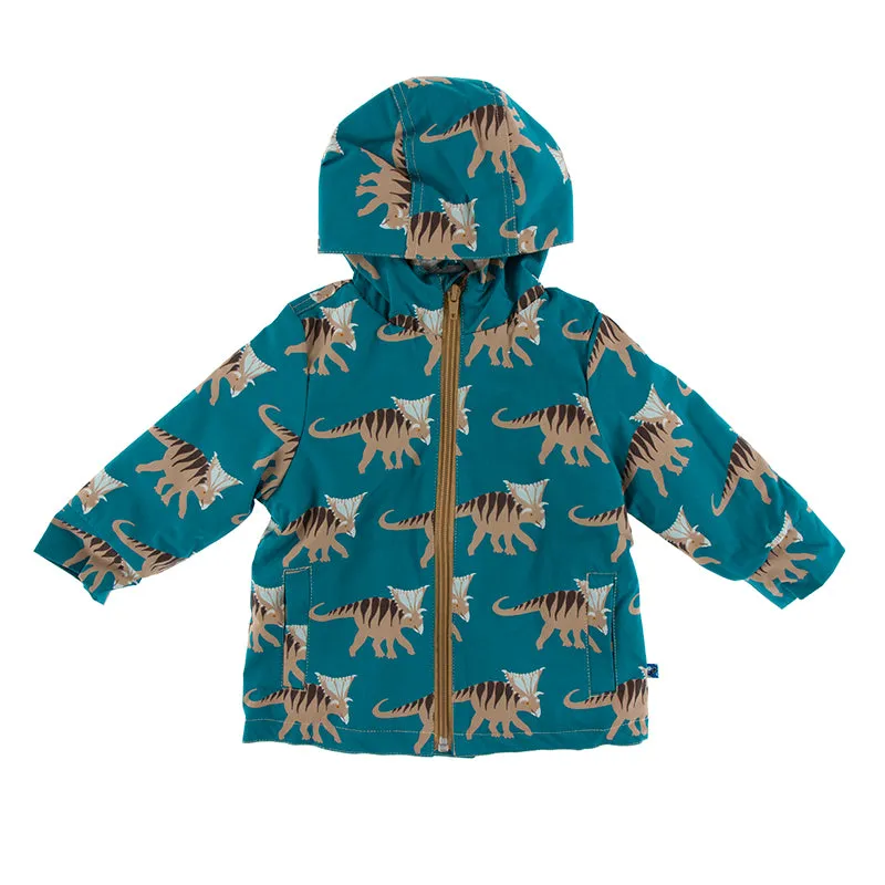 Kickee Pants Print Sherpa-Lined Raincoat