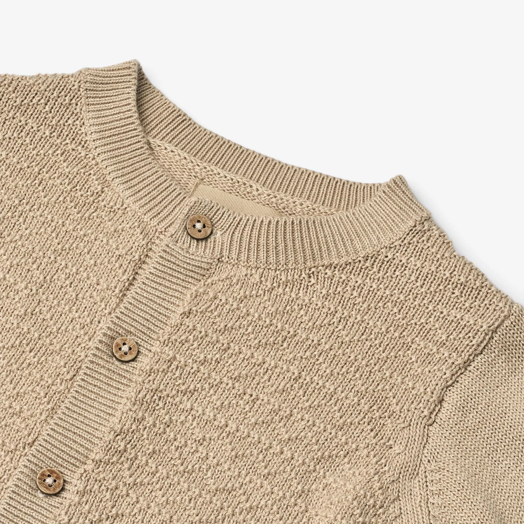 Knit Cardigan Bjørn - soft sand