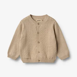 Knit Cardigan Bjørn - soft sand